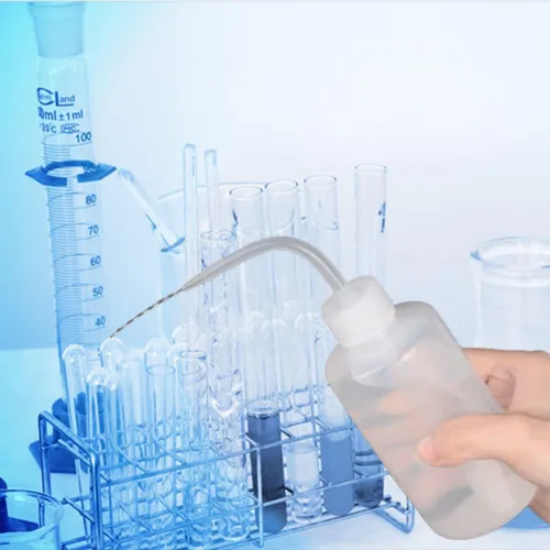 Vista 7 de 250ml 2 piezas Botella de plástico exprimible - Botella de enjuague y lavado de seguridad, suministros de tatuaje y laboratorio médico, boca curva