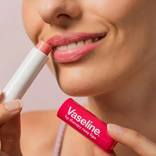 Vista 8 de Vaseline Paquete de 4 variedades de terapia de labios, bálsamo labial hidratante original + labios rosados con vitamina E, 0.16 onzas Ea