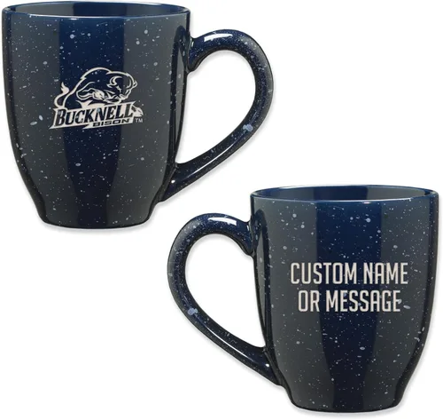 Vista 110 de Rico Industries NCAA UCLA Bruins Royal Blue - Taza de café de cerámica moteada grabada con láser de 16 onzas
