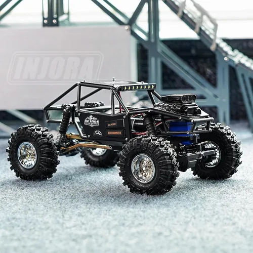Vista 5 de INJORA Kit de Chasis de Caparazón de Cuerpo de Buggy de Nylon Rock Tarantula para Mejora de TRX4M 1/18 RC Crawler (Negro)
