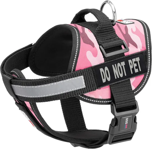 Vista 25 de Dogline Unimax - Chaleco de arnés para perro con parches para no mascotas, reflectantes, sin tirones, correas ajustables, neopreno transpirable