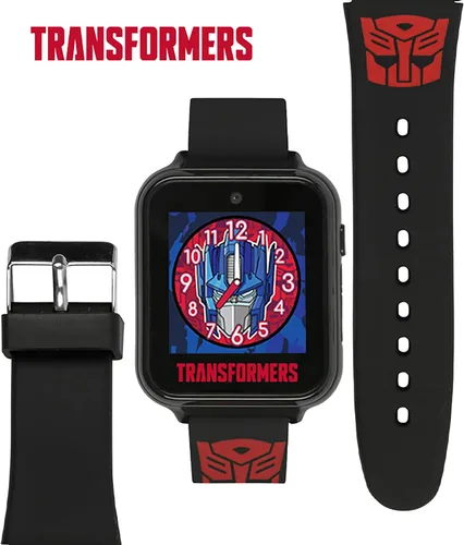 Vista 3 de Transformers - Reloj inteligente para niños con cámara selfie, 10 caras de reloj intercambiables, podómetro, juegos jugables y más, tecnología