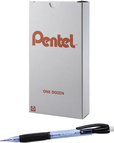 Vista 6 de Pentel Champ Starter - Juego de lápices automáticos con plomo, (0.020 in), barriles surtidos, 1 paquete, el color del barril puede variar (ACEBP)