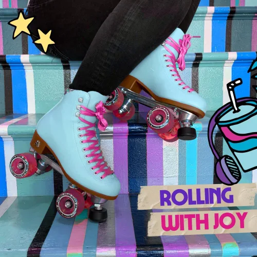 Vista 6 de Moxi Beach Bunny Roller Skates for Women - Colorful, Precision-Fit Skate with High-Rebound Wheels, Moisture-Wicking Lining & Padding, Roller Skates