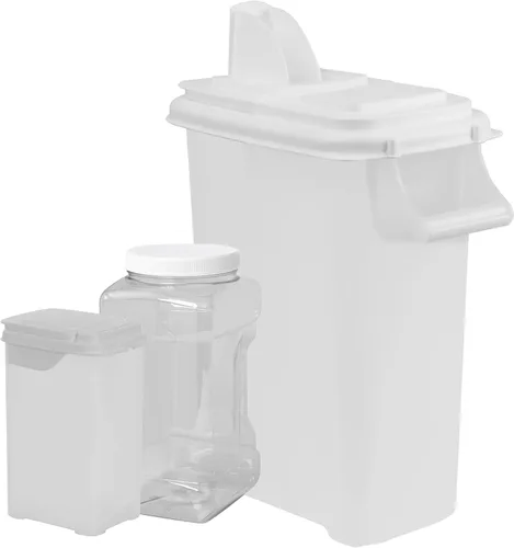 Vista 7 de Buddeez Cereal Buddy - Dispensador de almacenamiento de alimentos, varios tamaños, recipientes de plástico sin BPA con mango EZ Grip, cuchara