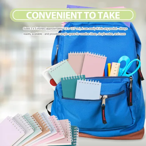 Vista 5 de Ddaowanx Cuadernos pequeños, bloc de notas en espiral de bolsillo de 3 x 5 pulgadas con páginas rayadas, el pequeño cuaderno perfecto