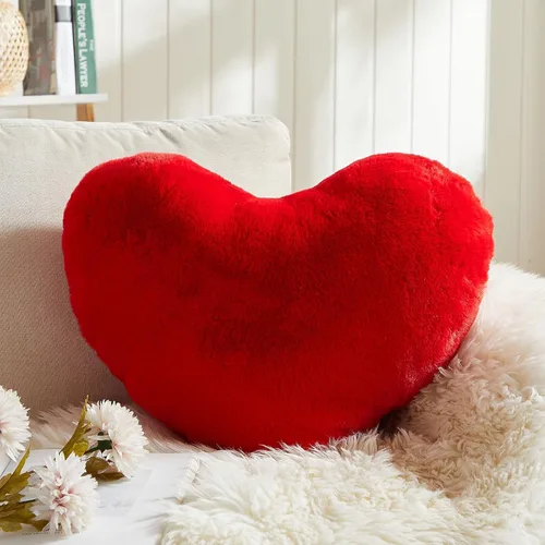 Vista 19 de EastTree Almohadas de Corazón, Almohadas en Forma de Corazón Rosa Pasta de Frijol, Regalos de Almohadas Decorativas de Amor, Almohadas Pequeñas