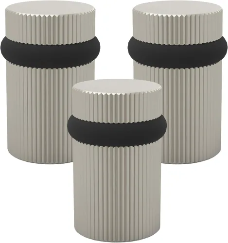 Vista 55 de Mega Handles Tope de Puerta de Piso, Tope Negro de Instalación Rápida Protector de Pared, Protectores de Pared contra Pomos de Puerta, Tope