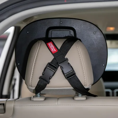 Vista 3 de Nuby Espejo de coche de bebé con luz LED para asiento trasero con luz controlada a distancia, espejo resistente a las roturas de visión amplia