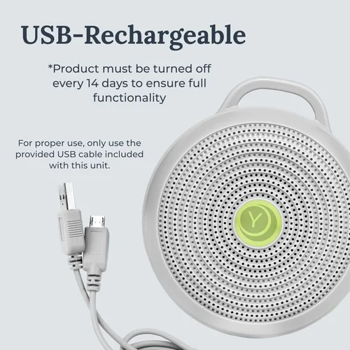 Vista 5 de Máquina de sonido Hushh de Marpac para bebés, máquina de sonido de ruido blanco portátil, electrónica, color gris