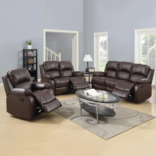 Vista 14 de A Ainehome Sofá reclinable de lujo, juego de muebles de sala de estar, sofá reclinable para caravana, sofá biplaza reclinable, para sala de estar