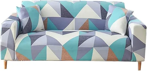 Vista 32 de HOOBUY Funda de sofá estampada, Funda elástica para sillón, funda de sofá biplaza con patrones para sillón con cojines de 2 plazas, Juego de sofá Bd