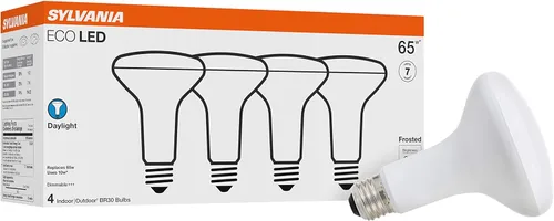 Vista 23 de Sylvania - Bombilla LED Flood BR30, equivalente a 65 W, eficiente 9 W, base media, regulable, 2700 K, blanco suave, 1 paquete (40460)