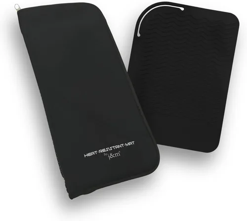 j&m - Plancha de silicona para alisar el cabello, con alfombrilla a prueba de calor para rizar, varitas, planchas, se adapta a ghd, BaByliss y