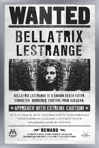 Vista 12 de Trends International Póster de pared The Wizarding World: Harry Potter - Bellatrix Wanted Poster de pared, 14.725 x 22.375 pulgadas, versión