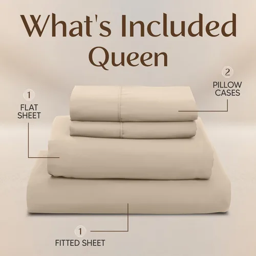 Vista 153 de Utopia Bedding - Juego de sábanas de microfibra cepillada, resistente al encogimiento y a la decoloración, de fácil cuidado, 3 piezas, tamaño Beige