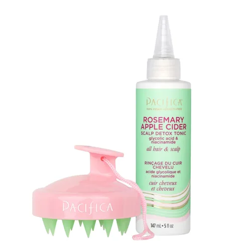 Vista 11 de Conjunto de suero y exfoliante para el cuero cabelludo de Pacifica – Amor para el cuero cabelludo de romero y menta con hamamelis