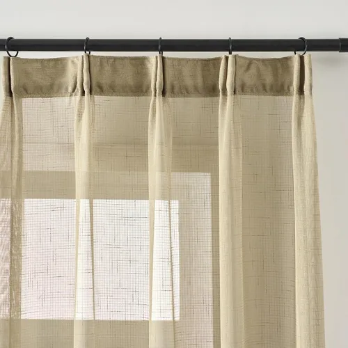 Vista 17 de Cortinas plisadas con aspecto de lino negro de 84 pulgadas de largo, 2 paneles de cortinas y cortinas de filtro de luz con textura rústica, cortina