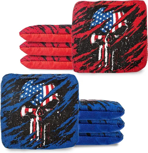 Vista 31 de Play Platoon Tournament Series Bolsas de Cornhole - Bolsas de Estilo Profesional de Doble Cara con Lado Resbaladizo y Pegajoso - Juego de 8