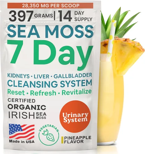 Vista 9 de Atlantic Naturals Sea Moss 7 Day Detox Liver, Gallbladder & Kidney Cleanse - Support with Dandelion Root, Milk Thistle, Burdock Root, Red Clover