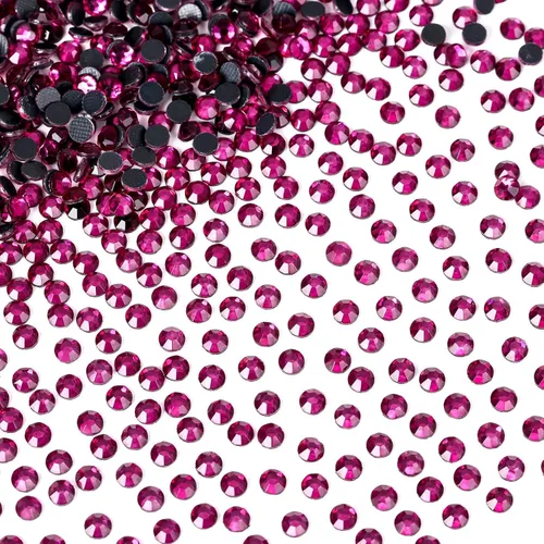 Vista 17 de 1440 piezas de diamantes de imitación termoadhesivos SS20 color púrpura2 con parte posterior plana, gemas de cristal de vidrio para ropa, camisas