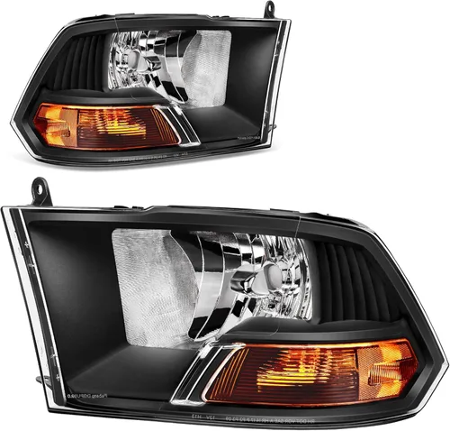 Vista 8 de AUTOSAVER88 Kit de montaje de faros compatible con Dodge Ram 1500/2006-2009 Ram 2500 3500 2006-2008 Reemplazo de lente transparente carcasa cromada