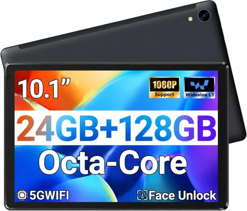 Tablet Android 15 de 10 pulgadas, 24 GB de RAM, 128 GB ROM 1 TB Expand, procesador Octa-Core, pantalla táctil Widevine L1 HD IPS, WiFi 6 BT5.3 Dual