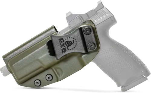 Vista 26 de CYA Supply Co. Funda para llevar armas dentro del cinturón, lista para ópticos (verde OD) IWB, para llevar armas ocultas, dentro de la cintura