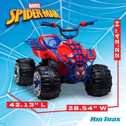Vista 7 de Kid Trax Marvel Spiderman - Vehículo de juguete para montar ATV para niños pequeños, batería de 12 voltios, 3-7 años, peso máximo del conductor