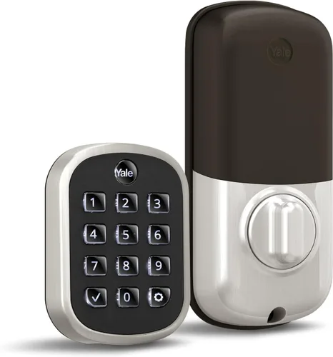 Vista 9 de Yale Security Cerradura de Pestillo con Teclado sin Llave - Desbloquea Usando tu Código de Entrada - Sin aplicación o conectividad - Gamuza Negra