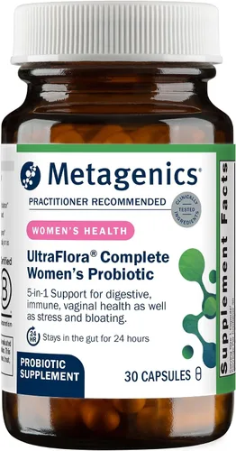 Metagenics UltraFlora - Probióticos completos para mujeres, 30 cápsulas