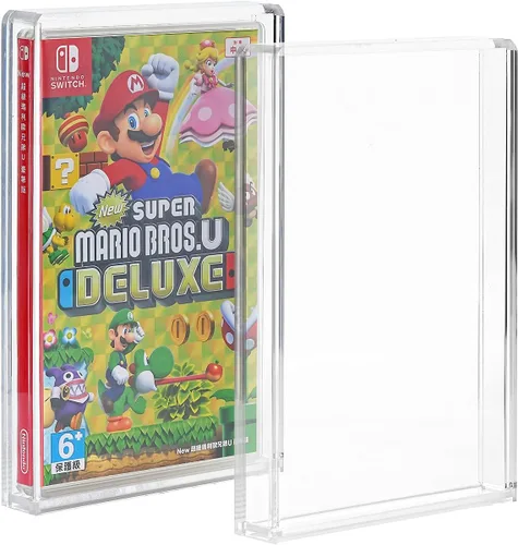 Clear Acrylic Protective Case Compatible for Nintendo Switch Games,4MM Thick Protective Cover Display Case Protector for Switch Games Box (Pack of 2)