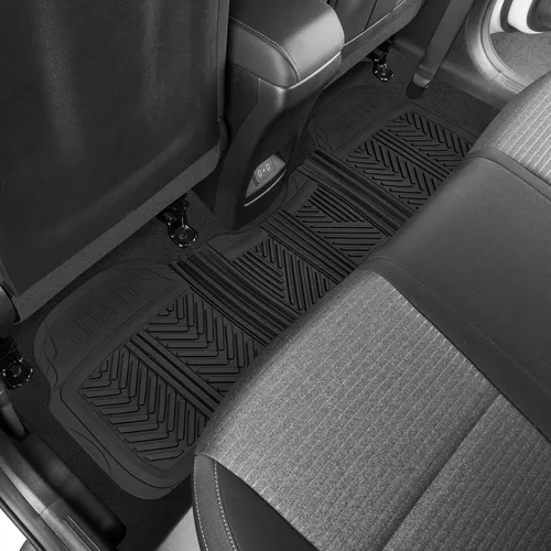 Vista 9 de Motor Trend FlexTough Performance - Alfombrillas de Goma para Auto de Todo Clima con Revestimiento de Carga – Juego Completo de Alfombrillas