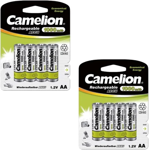 Vista 7 de Camelion AA Size NiCd Níquel Cadmio 1.2V 1000 mAh Batería recargable para luces solares de jardín (paquete de 8)