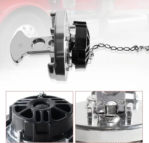 Vista 5 de Tapa de combustible diésel de bloqueo de 4 pulgadas compatible con Peterbilt Semi Trucks 1972-2017 Reemplazo de tapa de tanque de combustible