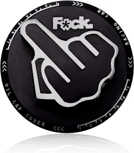 Vista 29 de x xotic tech Tapa de combustible para tanque de llenado de aceite de motor, patrón de dedo medio de aluminio, compatible con Honda y Acura (negro)