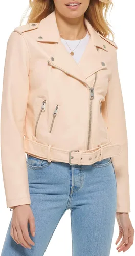 Vista 2 de Levi's Women's Belted Faux Leather Moto Jacket (Regular & Plus Size)