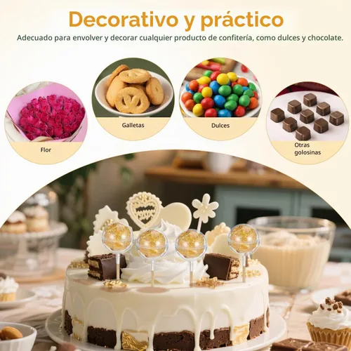 Vista 3 de EXCEART Envolturas de trufas para embalaje de dulces, 25 piezas de mini tazas de chocolate de 2.16 x 1.57 x 1.57 pulgadas, envoltorios decorativos