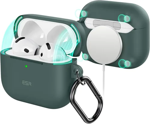Vista 14 de ESR Funda para AirPods 4, Compatible con Apple AirPods 4 Funda (2024) (USB-C), Tapa Magnética, Cubierta de Protección Completa contra Caídas con Azul