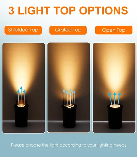 Vista 9 de Paquete de 6 luces LED de pozo de 9 W de CLOUDY BAY, luces de paisaje, 2700K/3000K/3500K/4000K/5000K seleccionables, iluminación de bajo voltaje