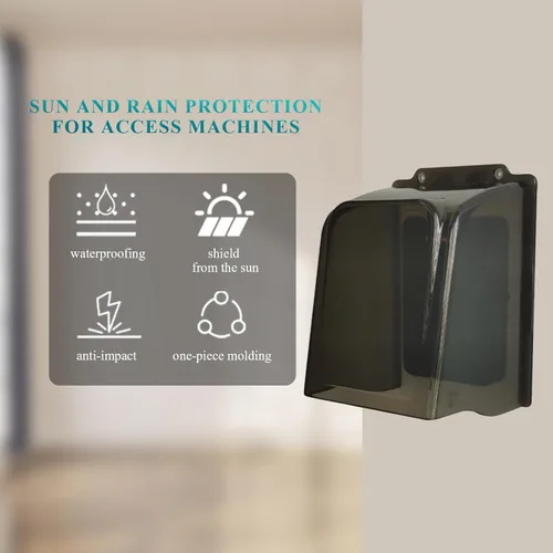 Vista 3 de Cubiertas de lluvia resistentes a la intemperie para cerraduras de puertas exteriores, escudo de agua de plástico para teclado de control de acceso