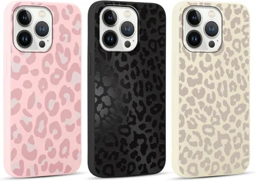 Vista 42 de Paquete de 3 Lindas Fundas con Estampado de Guepardo para iPhone 7/8/SE 2020/SE 2022 de 4.7", Fundas de Diseño Estético de Leopardo de Silicona