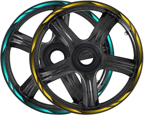 Vista 6 de Calcomanías de motocicleta para llanta de rueda Bajaj para Dominar 400 para Platina para Pulsar 100 125 150 200 17 pulgadas calcomanías de llanta