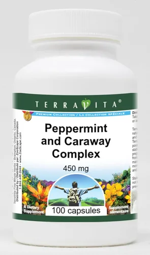 Terravita Complejo de menta y alcaravea - 450 mg (100 Cápsulas, ZIN: 517180)