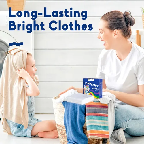 Vista 6 de Xcleen Absorbedor de color para lavandería, protege tu ropa de la decoloración y las manchas, 40