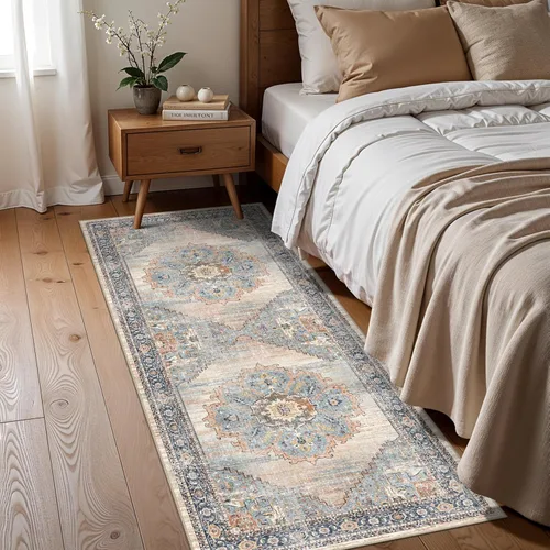 Vista 8 de Alfombra de pasillo lavable de 2 x 3 pies - Alfombra antideslizante resistente a las manchas, alfombras y tapetes de cocina duraderos