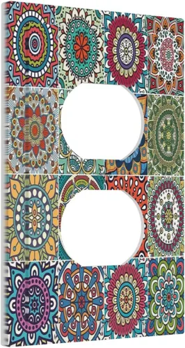 Vista 77 de Placa decorativa para interruptor de luz, playa, rosa, escena nocturna, 2 bandas, 1 palanca, 1 placa de pared dúplex, decoración de placa