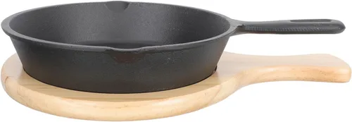 STOBAZA Sartén de hierro fundido grueso antiadherente para carne y tortilla con superficie lisa y fácil de limpiar, juego de ollas de cocina