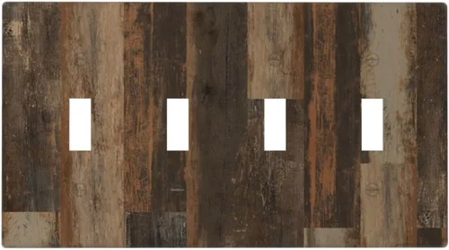 Vista 296 de Cubiertas de salida de impresión de líneas doradas de granito de mármol marrón, 1 palanca y 1 combinación basculante, placa decorativa de pared