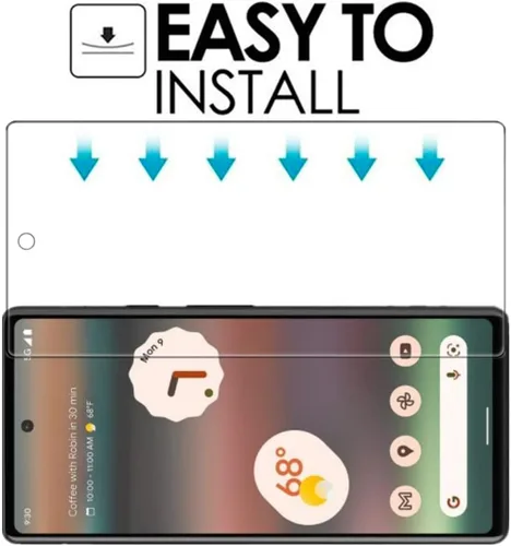 Vista 6 de VIESUP Protector de pantalla transparente para Google Pixel 6a HD de vidrio templado, 2 unidades, dureza 9H, antiarañazos, protector de pantalla